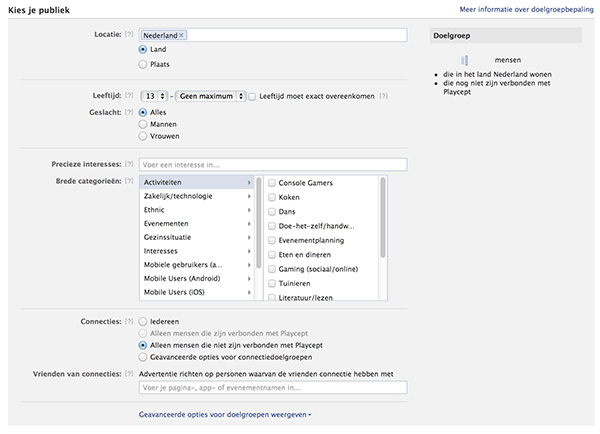 Facebook adverteren